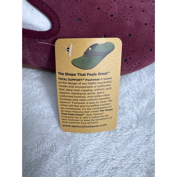 NWB Spenco Womens Paisley Ballet Flat in Mahogany Size 10W - Picture 8 of 8